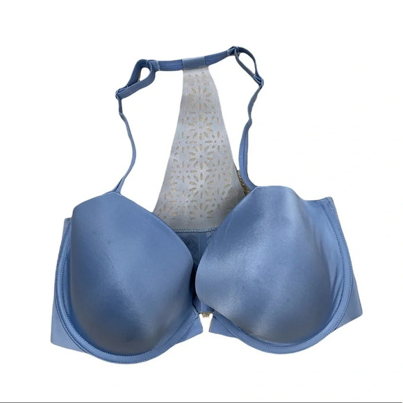 Victoria’s Secret Collection Bra Racer Back Lined Demi Bra 34DDD Front Clasp - Picture 8 of 10